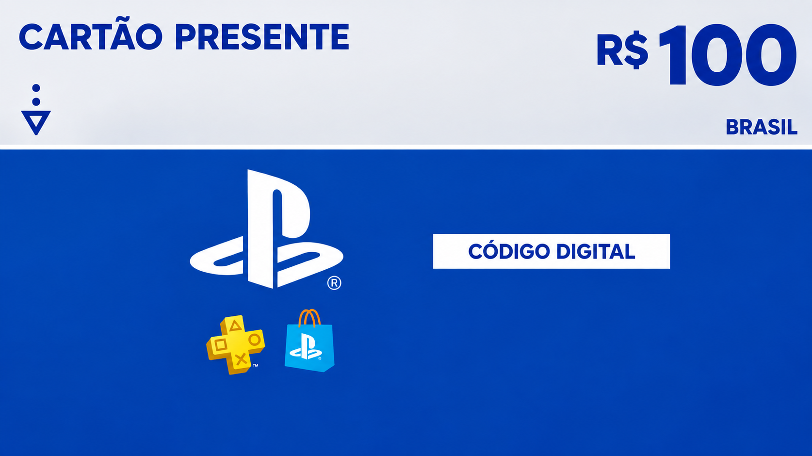 R$100 PlayStation Store - Cartão Presente Digital